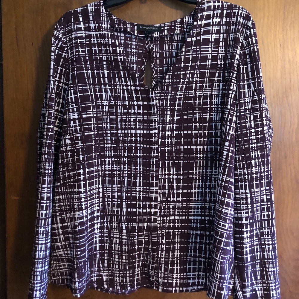 Open-Back, Long-Sleeve Blouse